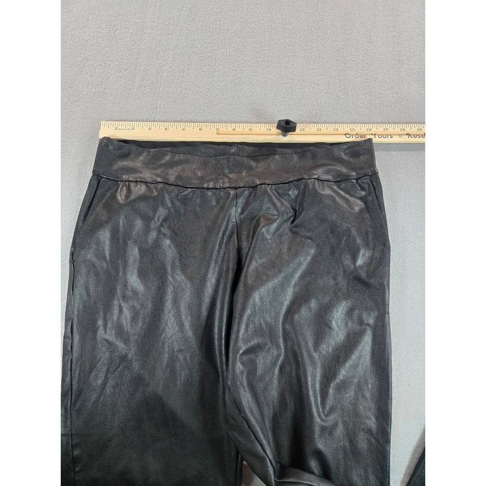Commando Faux Leather Joggers Womens XL Black High Rise Tapered Elastic Cuffs - Picture 5 of 6